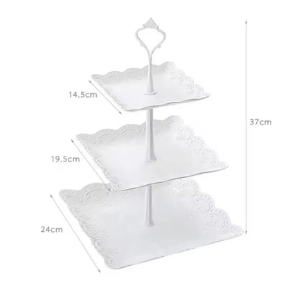 3 Tier Stand Display Rack (Afternoon Tea; Snack Fruit Tray; Wedding Party Dessert Table)