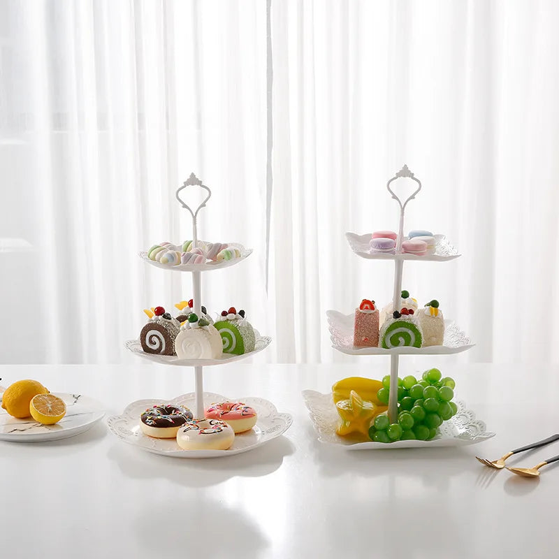 3 Tier Stand Display Rack (Afternoon Tea; Snack Fruit Tray; Wedding Party Dessert Table)