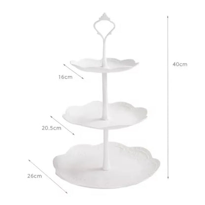 3 Tier Stand Display Rack (Afternoon Tea; Snack Fruit Tray; Wedding Party Dessert Table)