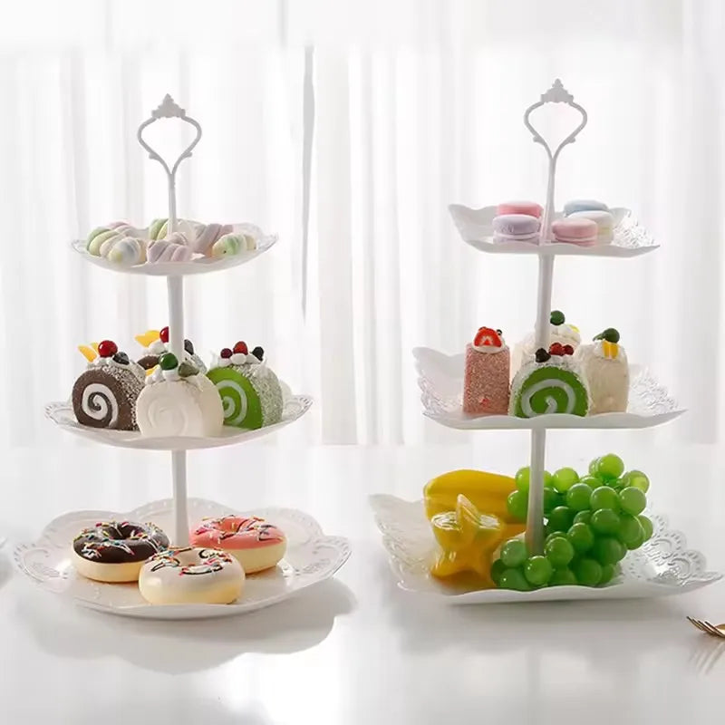 3 Tier Stand Display Rack (Afternoon Tea; Snack Fruit Tray; Wedding Party Dessert Table)