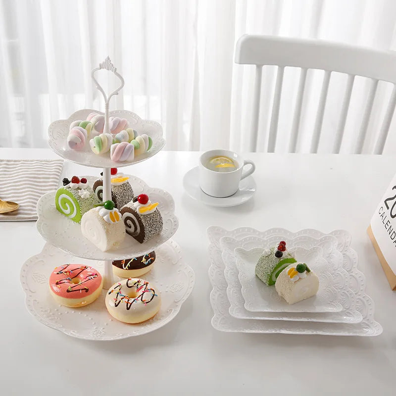 3 Tier Stand Display Rack (Afternoon Tea; Snack Fruit Tray; Wedding Party Dessert Table)