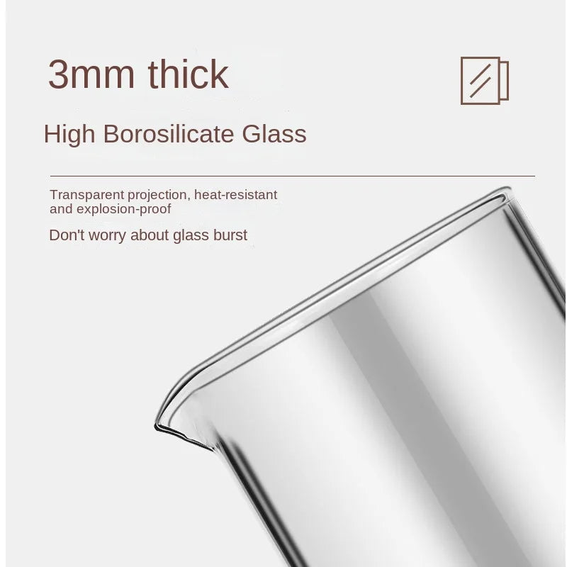 Hand filter press teapot glass tea maker, milk bubble press teapot coffee filter cup holder