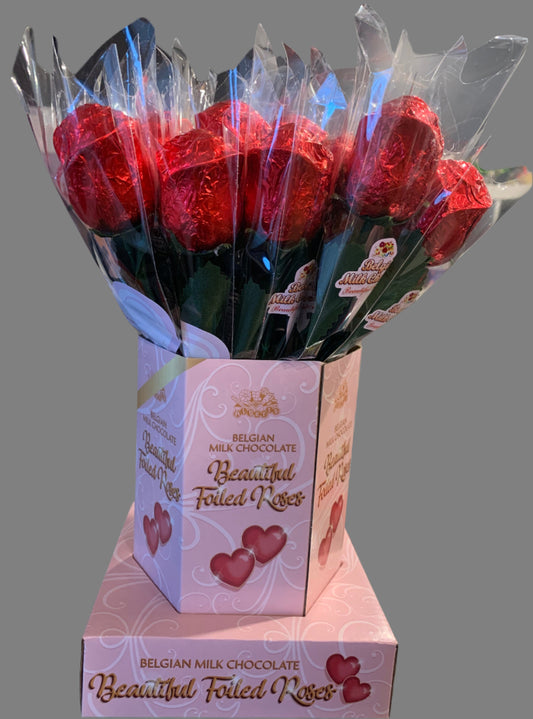 Chocolate Roses, long-stemmed