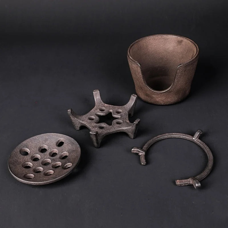 Tea Stove Tea Room Iron Kettle Stove Ancient Style Honeycomb Small Carbon Stove Household Pure Handmade Vintage