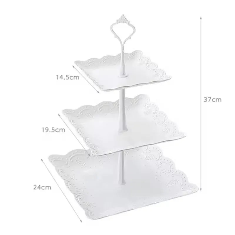 3 Tier Stand Display Rack (Afternoon Tea; Snack Fruit Tray; Wedding Party Dessert Table)
