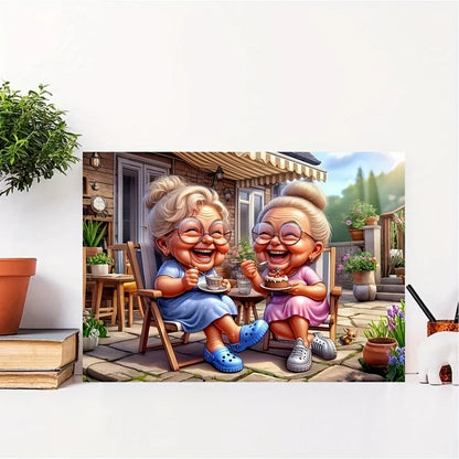 1000pcs Grandma'S Afternoon Tea Jigsaw Puzzle - Large Paper Puzzle Toy for Adults, Family Interaction Game, DIY Home Decor, Ch